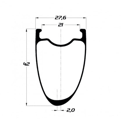 DUKE Baccara 36 SLR2 -levy (Carbon-700C) - alkaen 1332 g